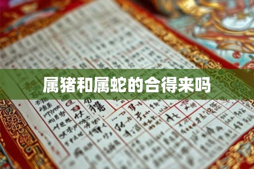 属猪和属蛇的合得来吗