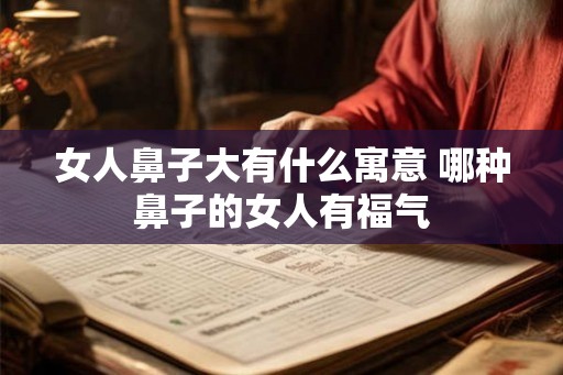 女人鼻子大有什么寓意 哪种鼻子的女人有福气