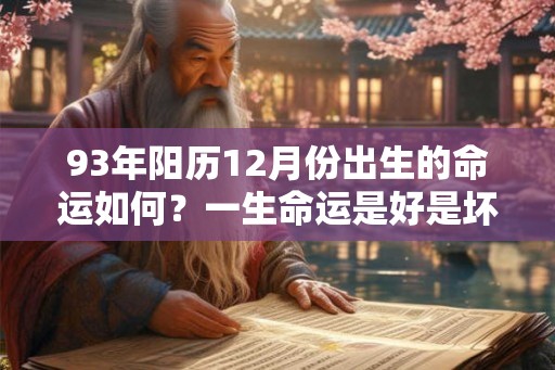 93年阳历12月份出生的命运如何？一生命运是好是坏？