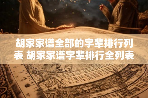 胡家家谱全部的字辈排行列表 胡家家谱字辈排行全列表 胡家家谱全部的字辈排行列表 胡家家谱字辈排行全列表