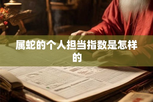属蛇的个人担当指数是怎样的