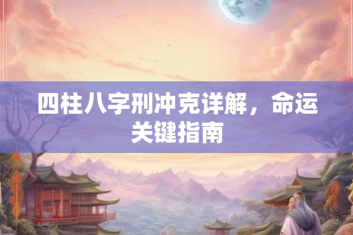 四柱八字刑冲克详解，命运关键指南