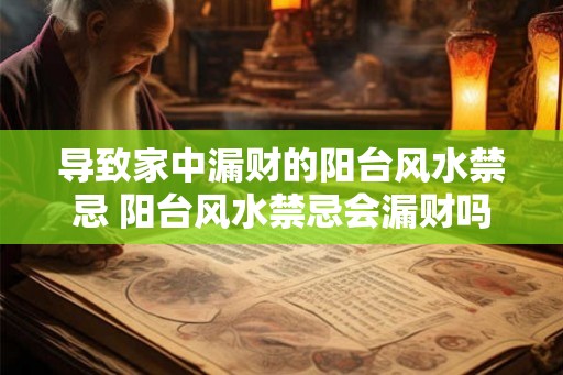 导致家中漏财的阳台风水禁忌 阳台风水禁忌会漏财吗