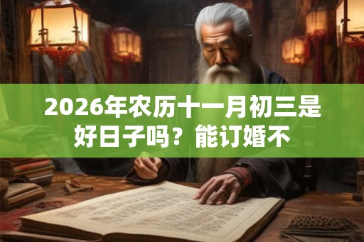 2026年农历十一月初三是好日子吗？能订婚不