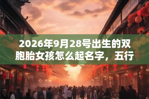 2026年9月28号出生的双胞胎女孩怎么起名字，五行属什么？