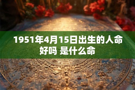 1951年4月15日出生的人命好吗 是什么命
