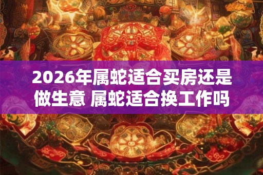 2026年属蛇适合买房还是做生意 属蛇适合换工作吗