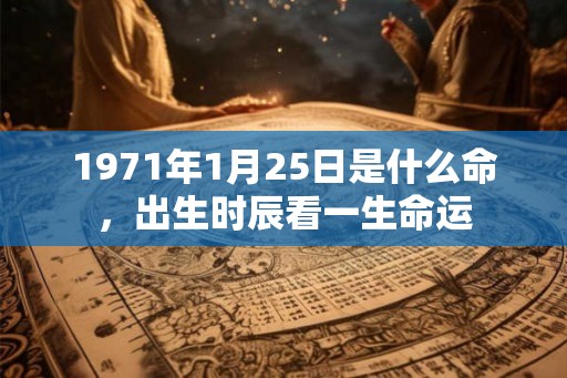 1971年1月25日是什么命，出生时辰看一生命运