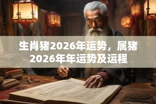 生肖猪2026年运势，属猪2026年年运势及运程