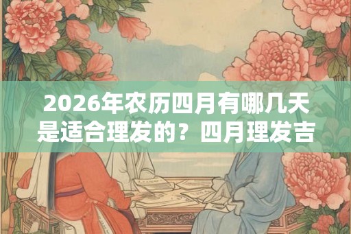 2026年农历四月有哪几天是适合理发的？四月理发吉日推荐