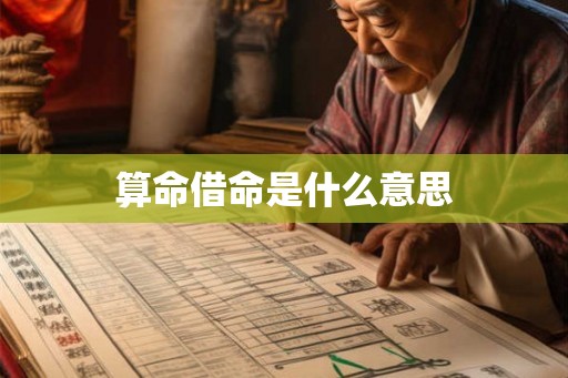 算命借命是什么意思