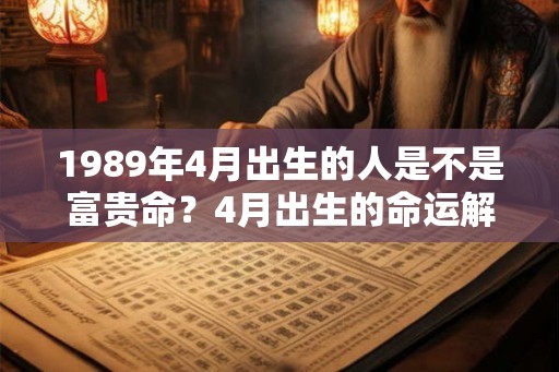 1989年4月出生的人是不是富贵命？4月出生的命运解析大全
