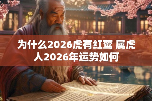 为什么2026虎有红鸾 属虎人2026年运势如何