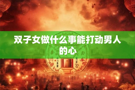 双子女做什么事能打动男人的心