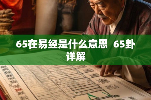 65在易经是什么意思  65卦详解