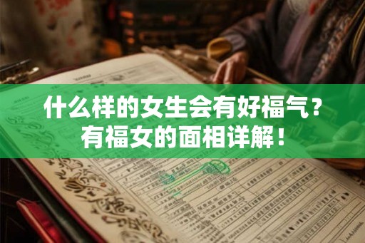 什么样的女生会有好福气？有福女的面相详解！
