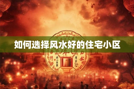 如何选择风水好的住宅小区