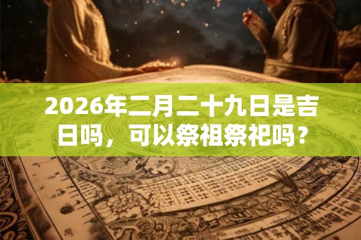 2026年二月二十九日是吉日吗,可以祭祖祭祀吗? 2026年二月二十九日是吉日吗,可以祭祖祭祀吗?