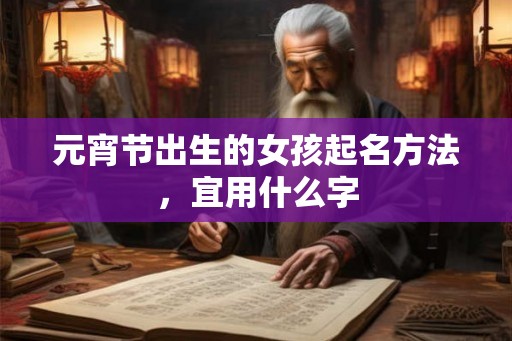 元宵节出生的女孩起名方法，宜用什么字