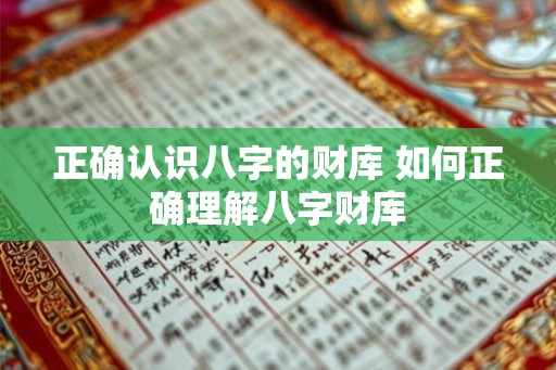 正确认识八字的财库 如何正确理解八字财库 正确认识八字的财库 如何正确理解八字财库