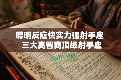 聪明反应快实力强射手座  三大高智商顶级射手座