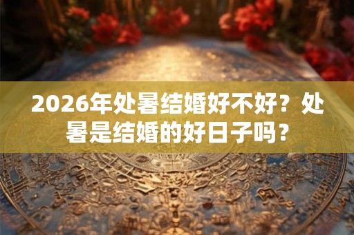2026年处暑结婚好不好？处暑是结婚的好日子吗？