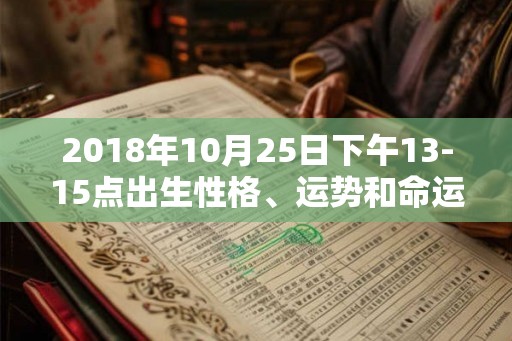 2018年10月25日下午13-15点出生性格、运势和命运