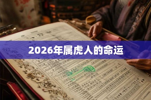 2026年属虎人的命运