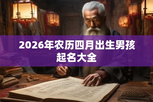 2026年农历四月出生男孩起名大全