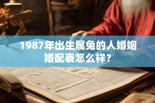 1987年出生属兔的人婚姻婚配表怎么样？