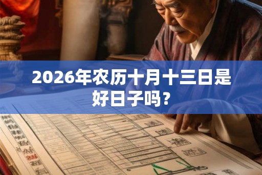 2026年农历十月十三日是好日子吗？