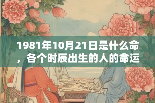 1981年10月21日是什么命，各个时辰出生的人的命运