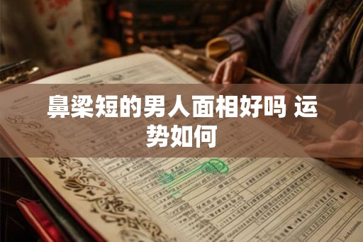 鼻梁短的男人面相好吗 运势如何