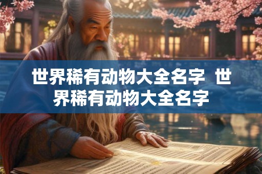 世界稀有动物大全名字  世界稀有动物大全名字