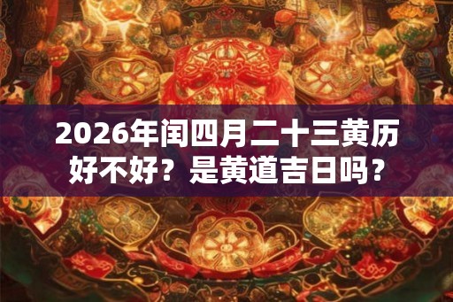 2026年闰四月二十三黄历好不好？是黄道吉日吗？