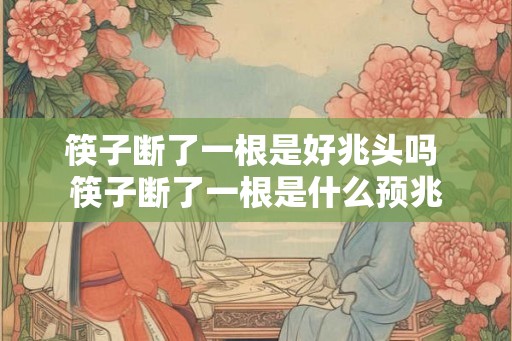 筷子断了一根是好兆头吗 筷子断了一根是什么预兆 筷子断了一根是好兆头吗 筷子断了一根是什么预兆