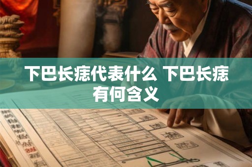 下巴长痣代表什么 下巴长痣有何含义