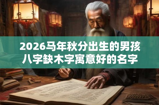 2026马年秋分出生的男孩八字缺木字寓意好的名字 2026马年秋分出生的男孩八字缺木字寓意好的名字
