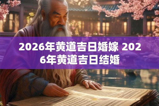 2026年黄道吉日婚嫁 2026年黄道吉日结婚