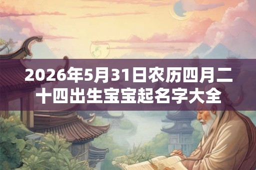 2026年5月31日农历四月二十四出生宝宝起名字大全