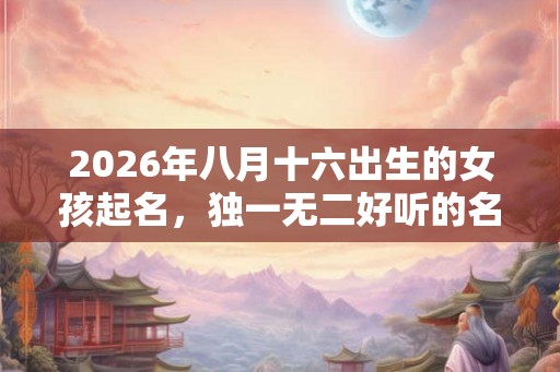 2026年八月十六出生的女孩起名,独一无二好听的名字 2026年八月十六出生的女孩起名,独一无二好听的名字