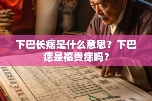 下巴长痣是什么意思？下巴痣是福贵痣吗？