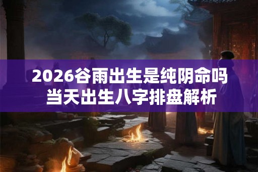 2026谷雨出生是纯阴命吗 当天出生八字排盘解析