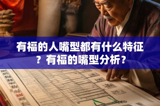有福的人嘴型都有什么特征？有福的嘴型分析？