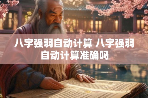 八字强弱自动计算 八字强弱自动计算准确吗