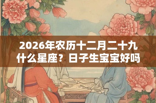 2026年农历十二月二十九什么星座？日子生宝宝好吗？