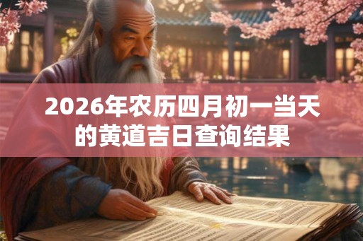 2026年农历四月初一当天的黄道吉日查询结果