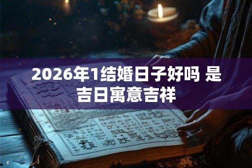 2026年1结婚日子好吗 是吉日寓意吉祥