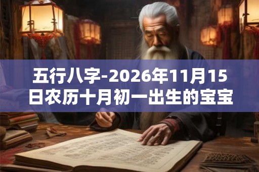 五行八字-2026年11月15日农历十月初一出生的宝宝生辰起名