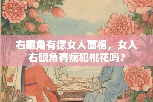 右眼角有痣女人面相,女人右眼角有痣犯桃花吗? 右眼角有痣女人面相,女人右眼角有痣犯桃花吗?